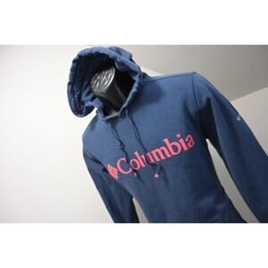Columbia Fleece Hoodie 1/4 Zip Blue Winter Sweater Womens Size Medium